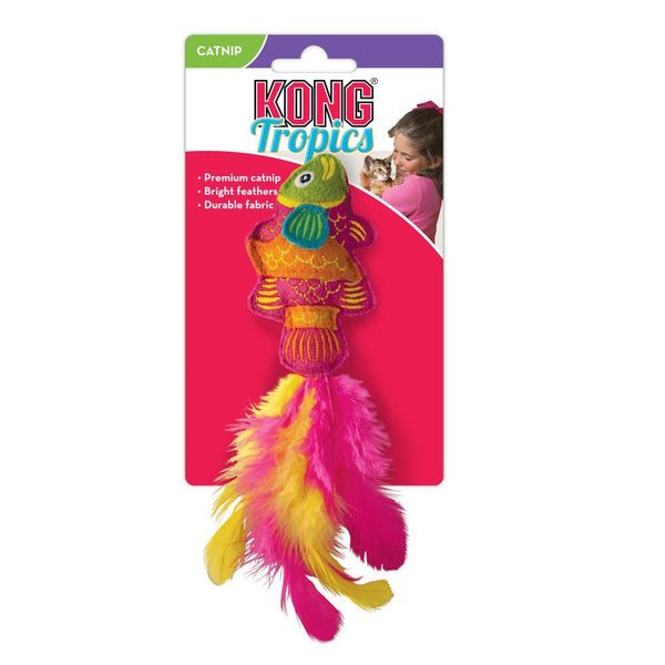KONG Tropics Fish Cat Toy, Pink
