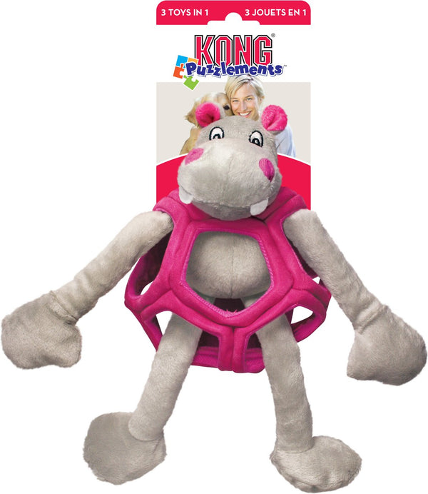 KONG Puzzlements Hippo Dog Toy