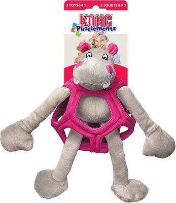 KONG Puzzlements Hippo Dog Toy