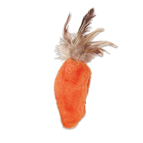 KONG Refillables Carrot with Feather Top Cat Toy