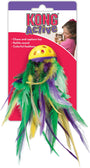 KONG Mega Feather Ball Jouet pour Chat, Couleur Varie