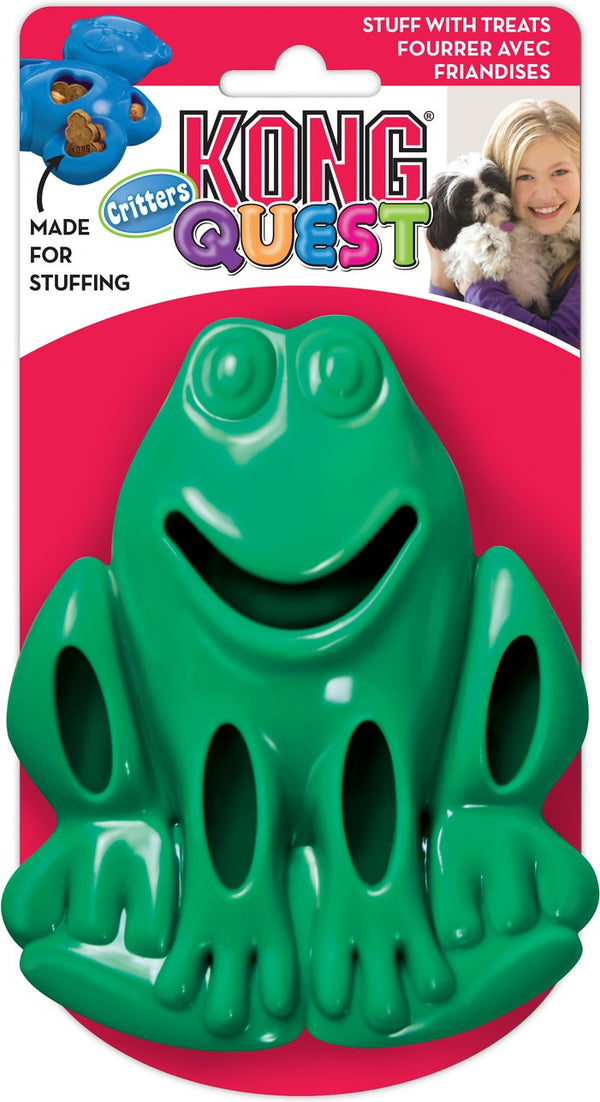 KONG Quest Critters Frog Dog Toy