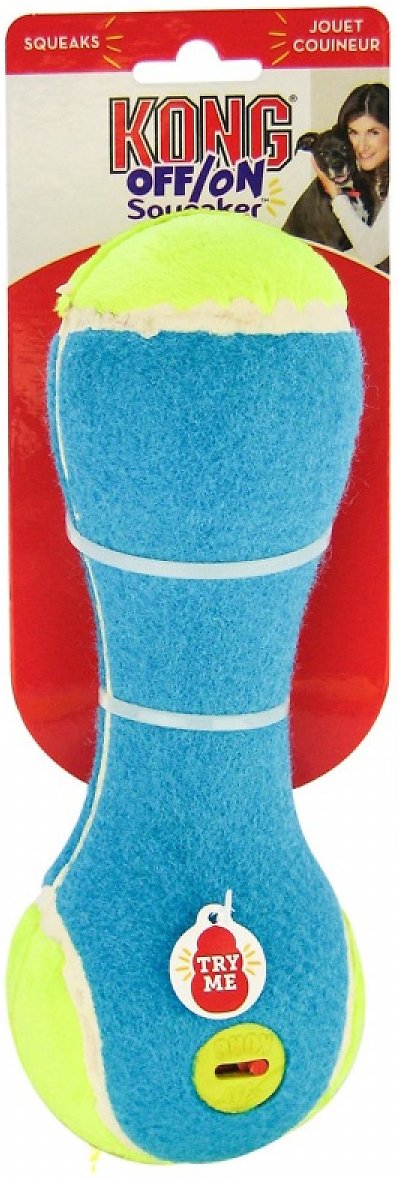 KONG AirDog Off/On Squeaker Rattle Dog Toy, Color Varies, Large