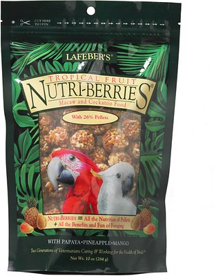 Lafeber Tropical Fruit Nutri-Berries Nourriture pour perroquets et cacatoès