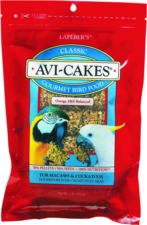 Lafeber Classic Avi-Cakes Nourriture pour perroquets et cacatoès, 1-lb