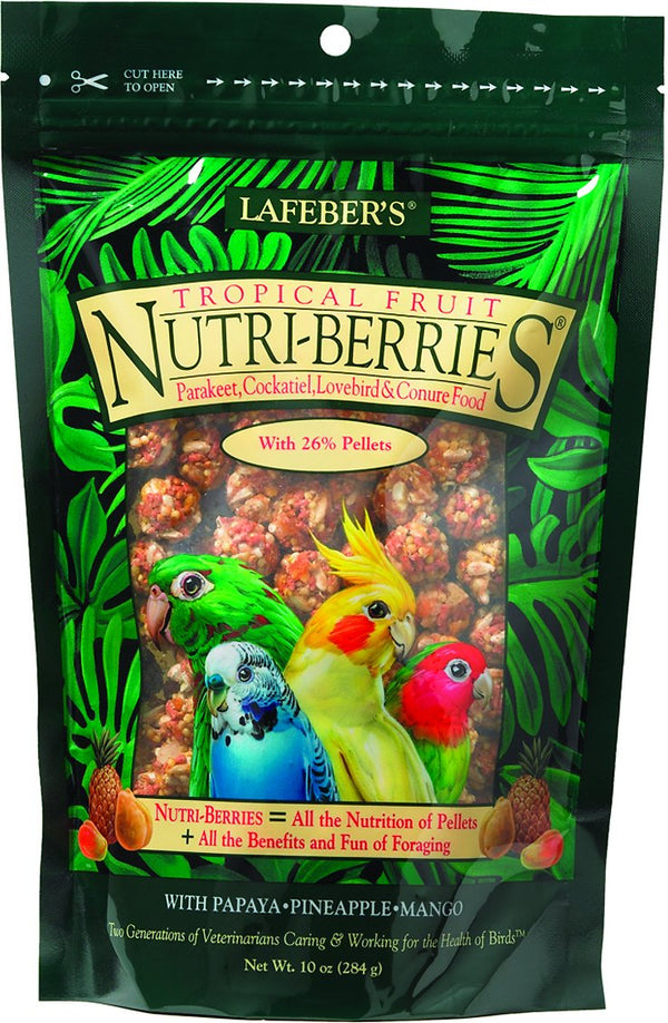 Lafeber Tropical Fruit Nutri-Berries Cockatiel Bird Food, sac de 10 oz