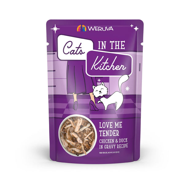 Cats in the Kitchen Love Me Tender Poulet et Canard en sauce Nourriture humide pour chats en sachet