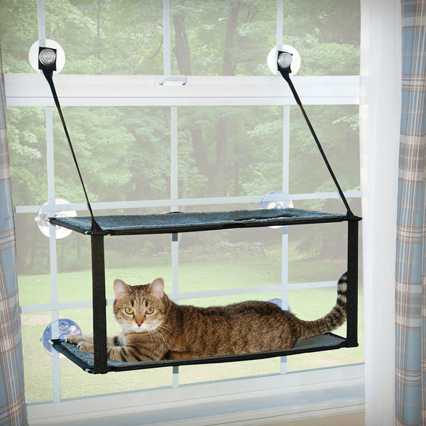 K&H EZ Mount Window Double Stack Kitty Sill, Gray