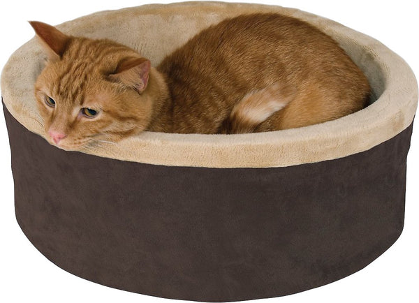 K&H Thermo-Kitty Cat Bed, Mocha