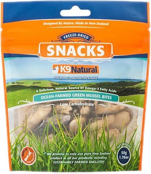 K9 Natural Treats Blue Lipped Mussel Freeze-Dried Dog Treats, 1.76-oz