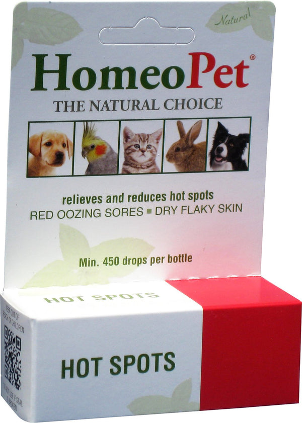 HomeoPet Hot Spots Dog, Cat, Bird & Small Animal Supplement, 450 drops