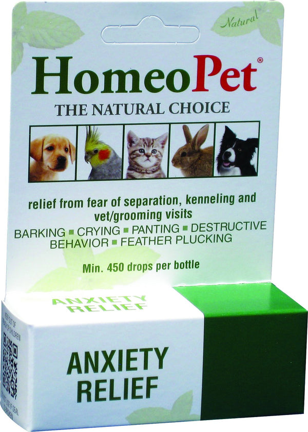 HomeoPet Anxiety Relief Dog, Cat, Bird & Small Animal Supplement, 450 drops