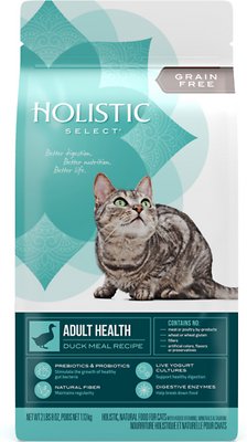 Holistic Select Recette Santé Adulte à la Farine de Canard Nourriture sèche pour chats