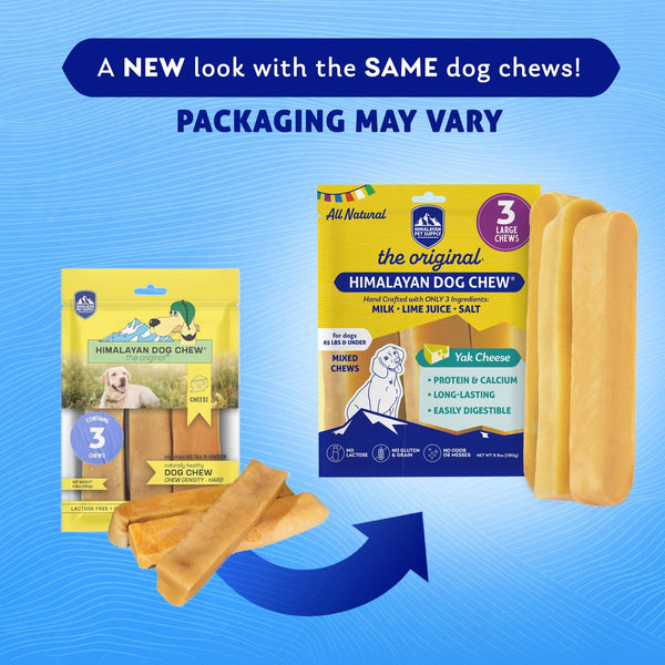 Himalayan Pet Supply The Original Himalayan Dog Chew Yak Cheese Dog Treats, Mixed, 3-pk