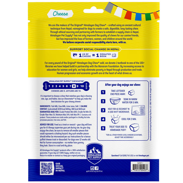 Himalayan Pet Supply The Original Himalayan Dog Chew Yak Cheese Dog Treats, Mixed, 3-pk