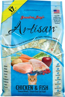 Grandma Lucy's Artisan Grain-Free Chicken & Fish Freeze-Dried Cat Food