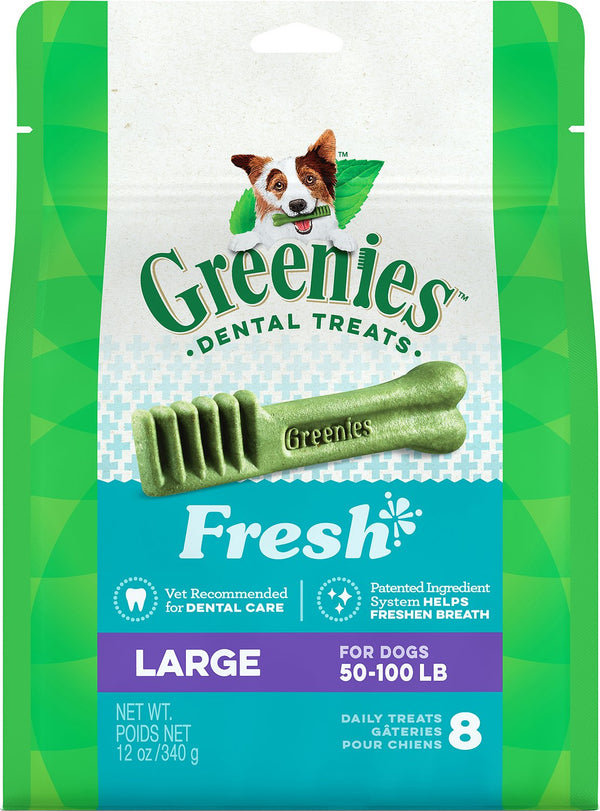 Greenies Fresh Large Dental Dog Treats, 8-count