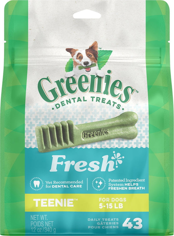 Greenies Fresh Teenie Dental Dog Treats, 12-oz, 43-count