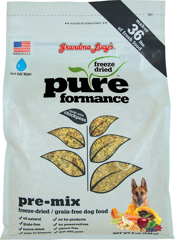 Grandma Lucy's Pureformance Pré-mélange de nourriture pour chiens sans céréales/déshydratée