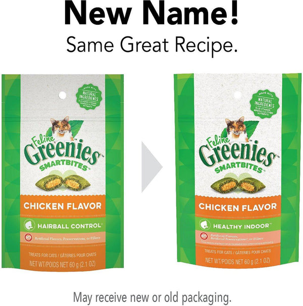 Feline Greenies SmartBites Healthy Indoor Chicken Flavor Cat Treats