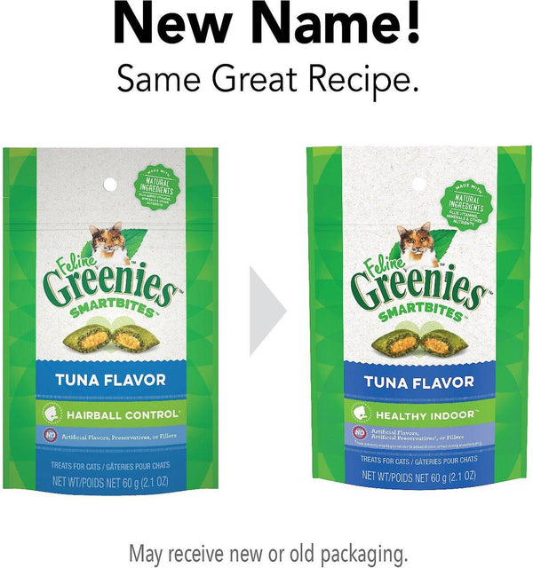 Feline Greenies SmartBites Healthy Indoor Tuna Flavor Cat Treats