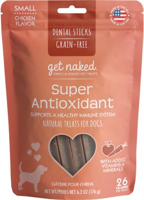 Get Naked Bâtonnets dentaires super antioxydants Friandises pour chiens