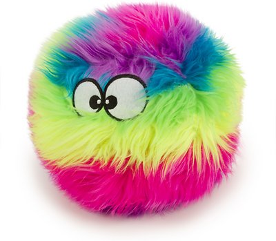 GoDog Furballz Chew Guard Dog Toy, Rainbow