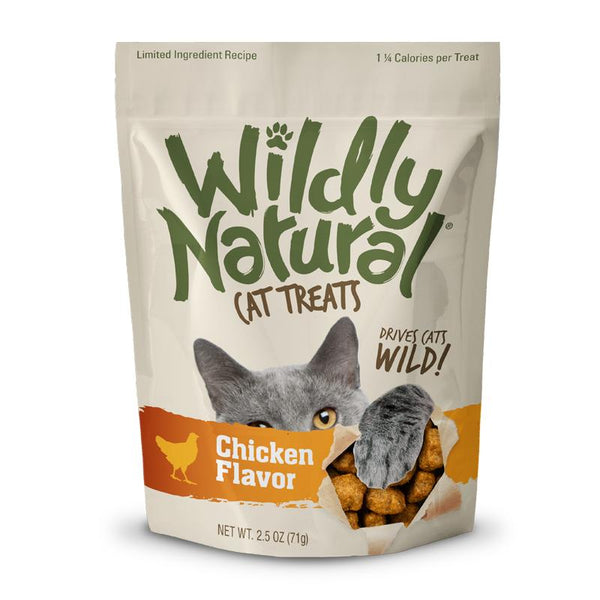 Wildly Natural Chicken Flavor Cat Treats, 2.5-oz