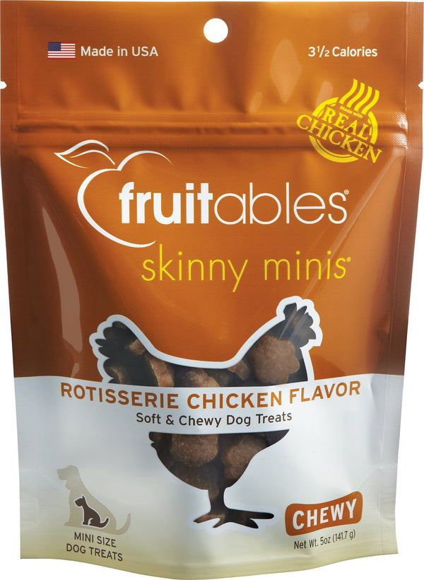 Fruitables Skinny Minis Saveur Poulet Rôti Friandises molles et moelleuses pour chiens, 5 oz