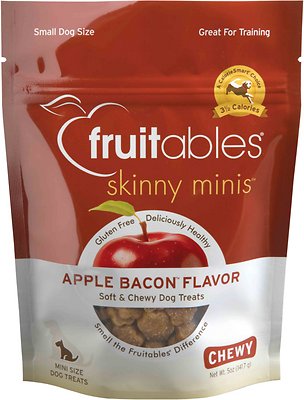 Fruitables Skinny Minis Saveur Pomme Bacon Friandises molles et moelleuses pour chiens