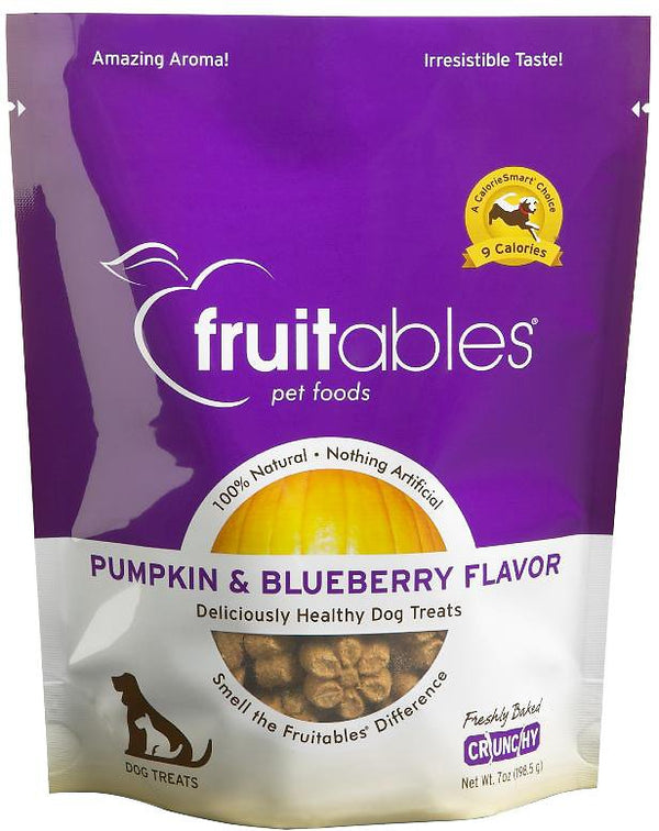 Fruitables Friandises croquantes pour chiens saveur Citrouille et Myrtille, 7-oz