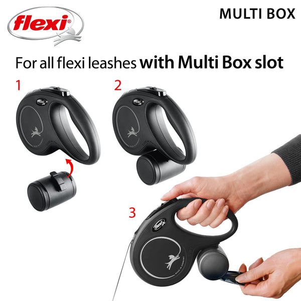 Accessoire de laisse pour chien Flexi Multi Box, Noir