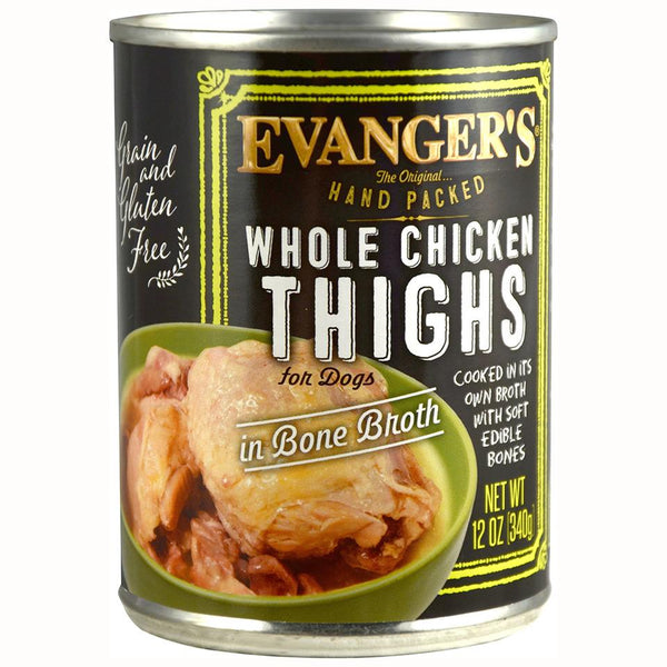 Evanger's Cuisse de poulet entière emballée à la main Boîte de nourriture humide pour chiens