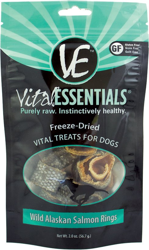 Vital Essentials Treats Wild Alaskan Salmon Rings Freeze-Dried Dog Treats, 2-oz