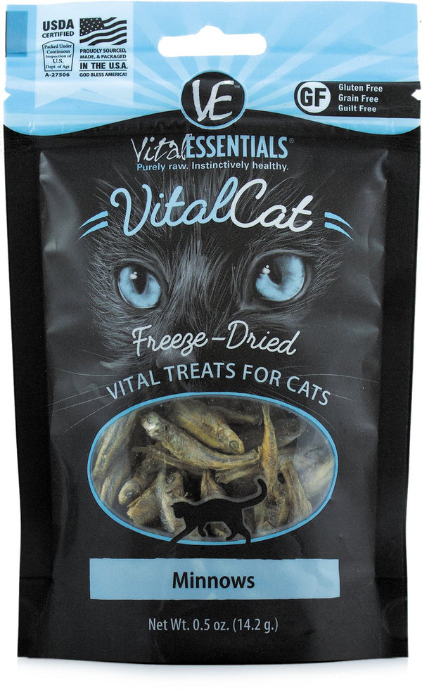 Vital Essentials Vital Cat Treats Minnows Freeze-Dried Cat Treats, 0.5-oz