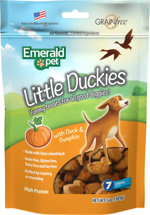 Emerald Pet Little Duckies Friandises pour chiens au canard et à la citrouille, 5 oz