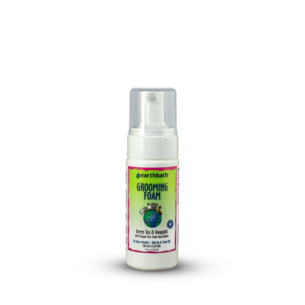 Earthbath Grooming Foam for Cats, Green Tea Leaf Essence, 4-oz