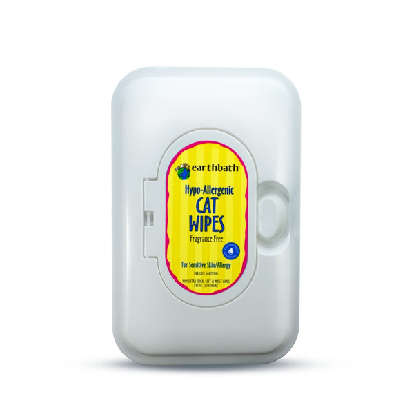Earthbath Cat Wipes, Hypo-Allergenic & Fragrance Free, 100-count