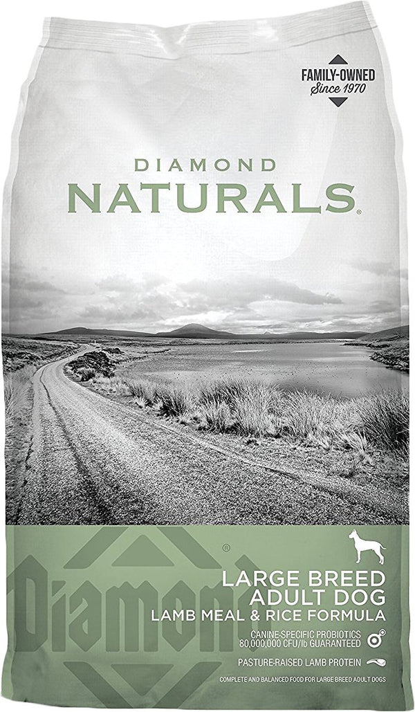 Diamond Naturals Croquettes pour chien adulte grande race formule à base de repas d'agneau et riz, 40-lb