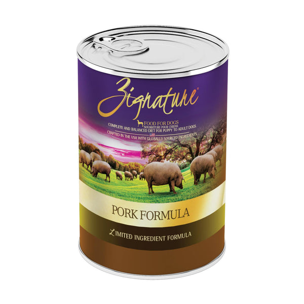 Zignature Pork Limited Ingredient Formula Wet Dog Food Can