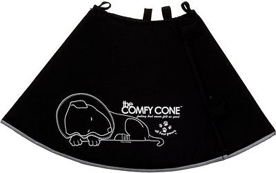 All Four Paws The Comfy Cone E-Collar for Dogs & Cats, Black