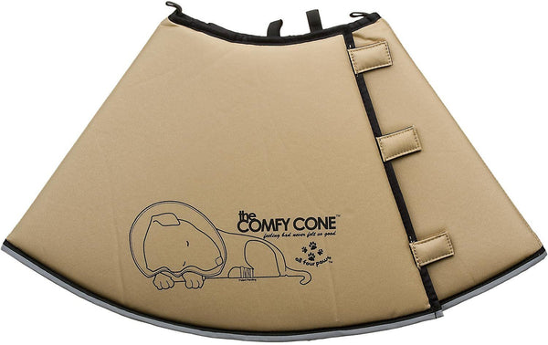 All Four Paws The Comfy Cone E-Collar for Dogs & Cats, Tan