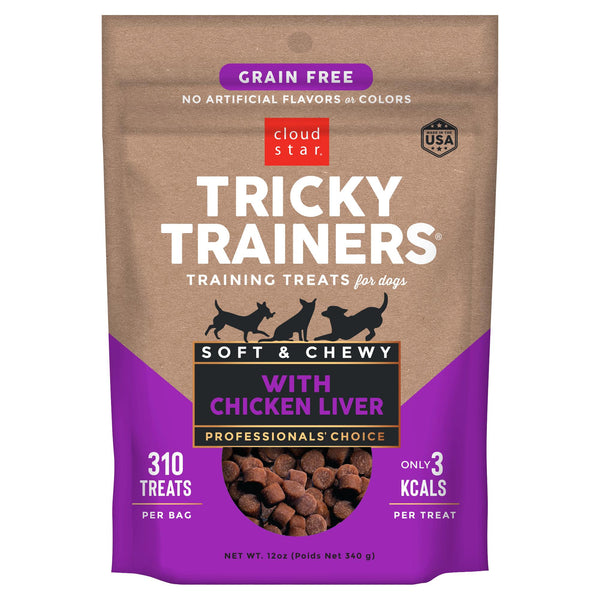 Cloud Star Tricky Trainers Friandises molles sans céréales saveur foie pour chiens