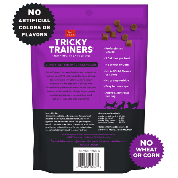 Cloud Star Tricky Trainers Friandises molles sans céréales saveur foie pour chiens