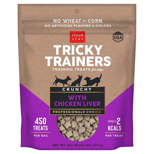 Cloud Star Crunchy Tricky Trainers Friandises au foie pour chiens, 8 oz