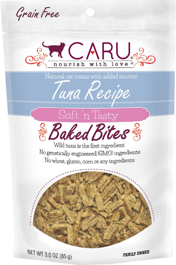 Caru Soft 'n Tasty Baked Bites Recette de thon Friandises pour chats sans grains, 85-gram