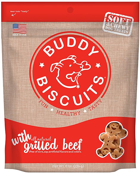 Buddy Biscuits Original Biscuits mous et moelleux au boeuf grillé pour chiens, 6 oz