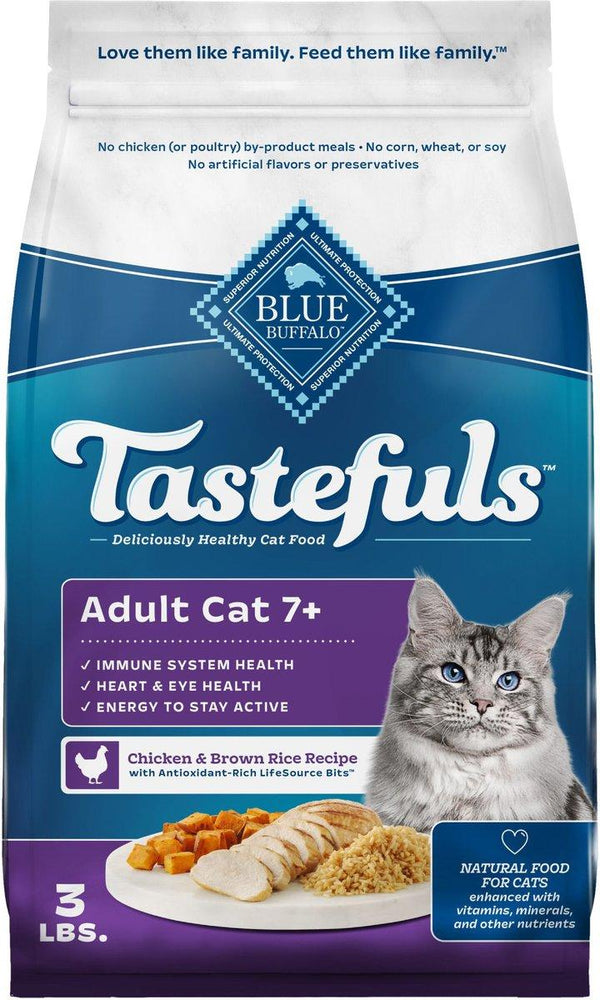 Blue Buffalo BLUE Tastefuls Mature Chicken & Brown Rice Adult 7+ Dry Cat Food