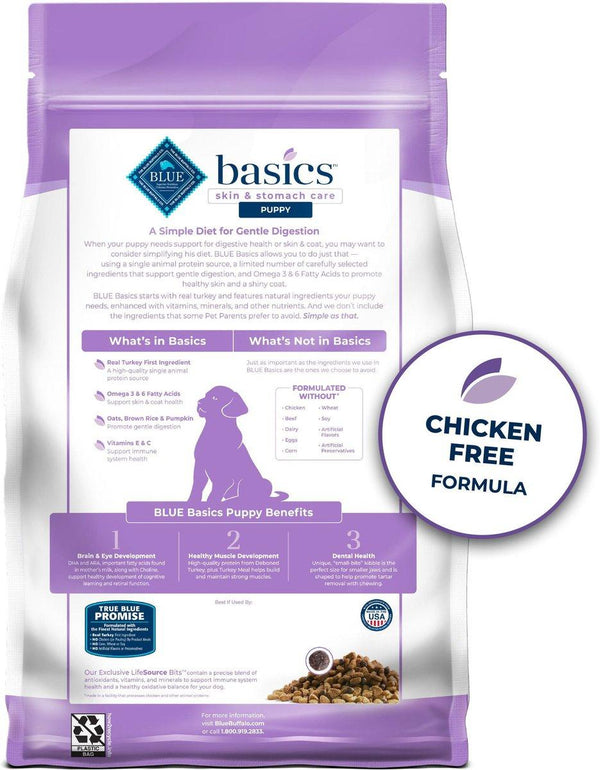 Blue Buffalo BLUE Basics Skin & Stomach Care Turkey & Potato Puppy Dry Dog Food