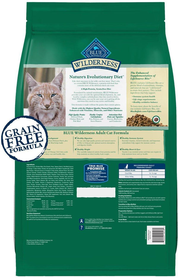 Blue Buffalo BLUE Wilderness High-Protein with Duck Grain-Free Dry Cat Food